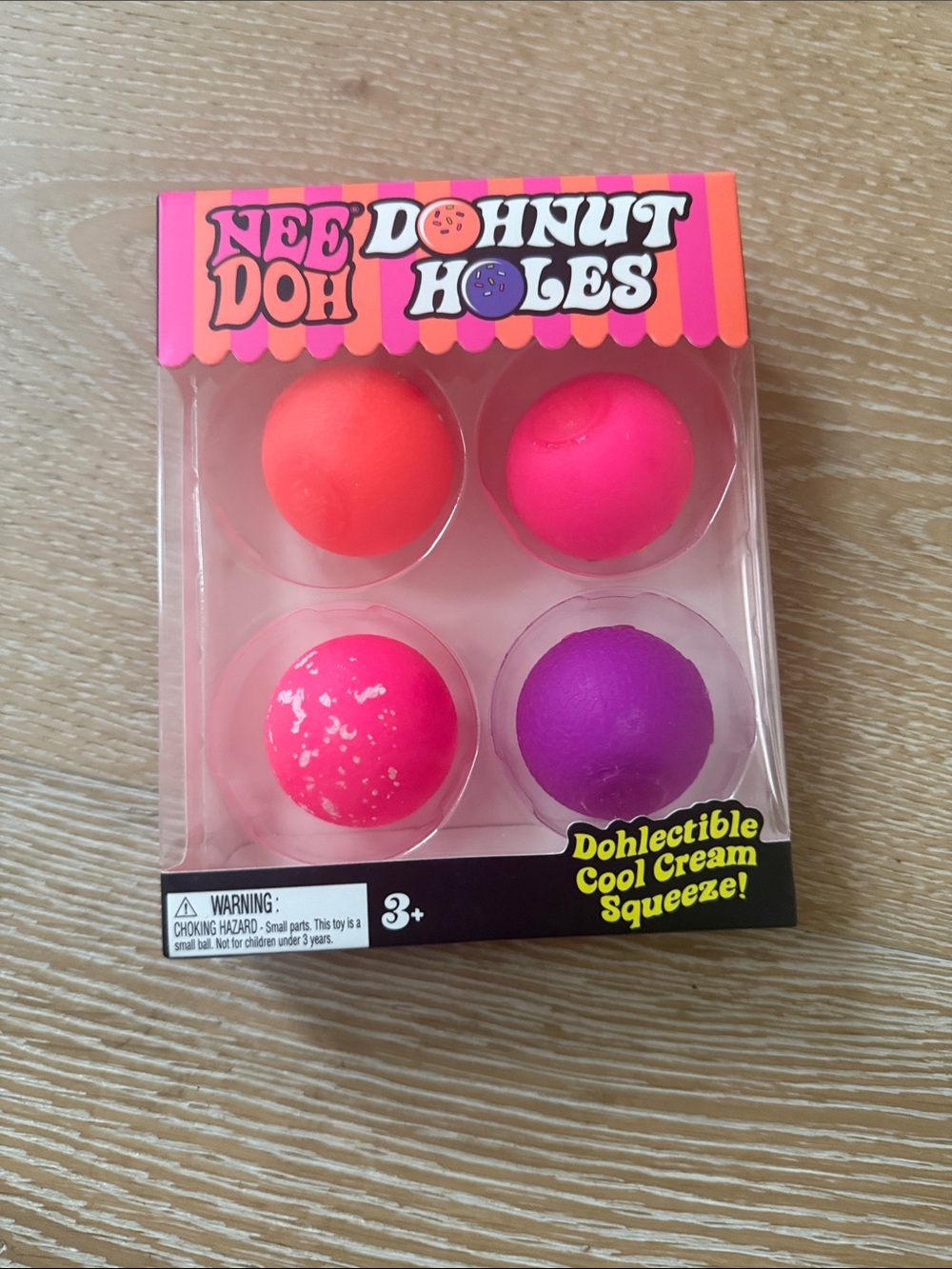 Nee Doh Dohnut Holes Kids Squishy Toy - Pink & Purple Set